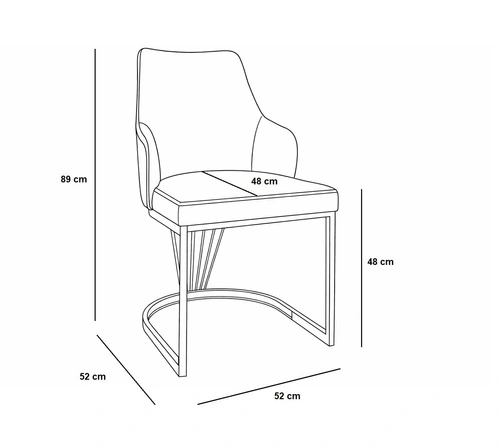 Jídelní sametová béžová židle Shively Intesi se zlatými nohami