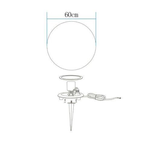 Zahradní lampa koule BALL L bílá 60 cm