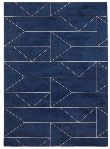 Modrý obdélníkový koberec do obýváku Marlin Indigo Carpet Decor snadno čistitelný 160x200 cm