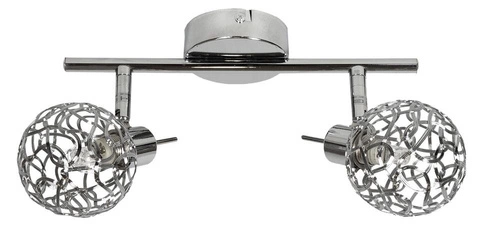 Moderní kovové stropní svítidlo Puzzle chrom 2bodové do obýváku a kuchyně