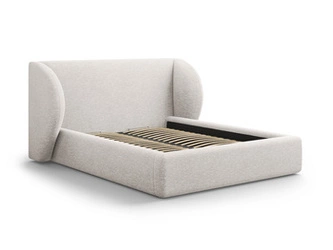 Miley II Světle šedá žinylková postel 200x200