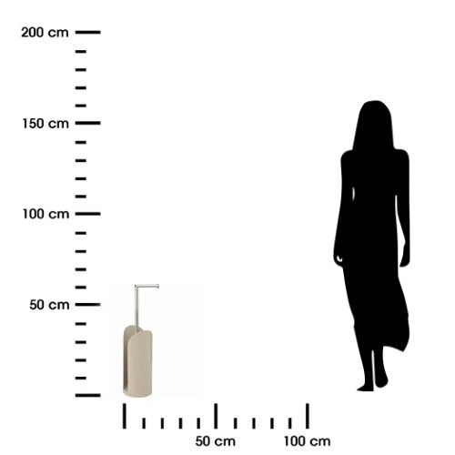 Bežový kovový stojan na toaletní papír 5five simply smart do koupelny na náhradní role