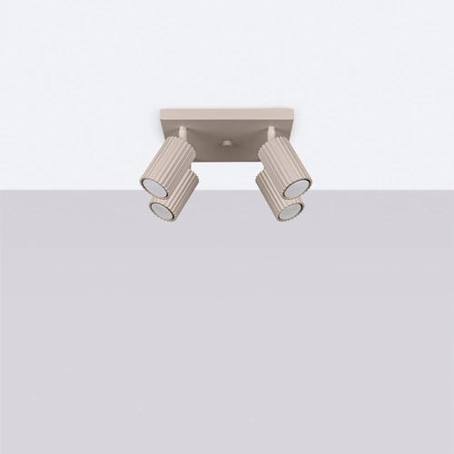 Moderní stropní svítidlo KARBON 4 taupe béžové do obýváku a kuchyně, nastavitelné, hliník 25 cm