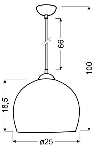 Studentská závěsná lampa 1x60W E27 pistácie