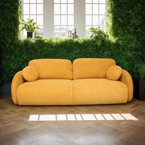 Rozkládací pohovka Andi s úložným prostorem a funkcí spaní grafitová do obýváku pro 3 osoby