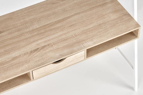 Dvojité pracovní stůl Suplika dub sonoma se zásuvkami a nástavcem moderní pro kancelář Intesi