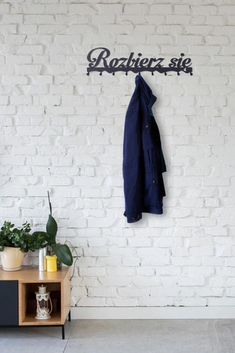 Nástěnný věšák do předsíně Rozbierz się Intesi černý kovový industriální 60 cm