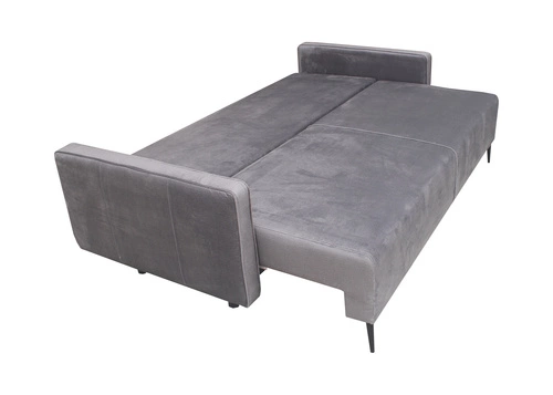 Rozkládací pohovka Arosa s funkcí spaní do obýváku, 2místná, sametová tmavě šedá Intesi