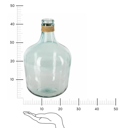 Váza s rafií průhledná