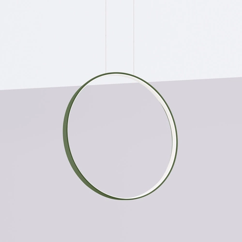 Závěsné LED svítidlo RIO olivově zelené moderní nad jídelní stůl 55 cm