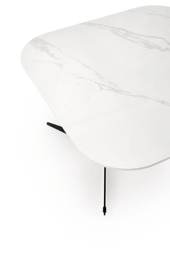 Velký čtvercový konferenční stolek Dalita bílý mramor moderní loftový do obývacího pokoje Intesi
