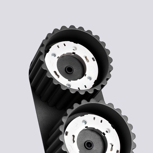 Moderní černé stropní svítidlo AURA 2 do obýváku a kuchyně hliník 2xGX53