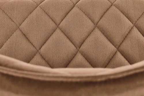 Jídelní židle čalouněná sametem Elise béžová moderní na černých nohách Intesi