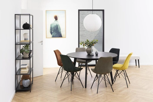 Čalouněná židle Eris Actona manšestr zelená moderní do jídelny a obýváku