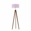 Dřevěná stojací lampa s fialovým stínidlem Haiti do dětského pokoje Lysne