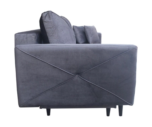 Rozkládací pohovka Saxo dvoumístná s úložným prostorem a funkcí spaní grafitová moderní do obýváku