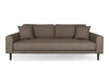 Skandinávská třímístná pohovka Lido čalouněná hnědá s područkami do obýváku Intesi