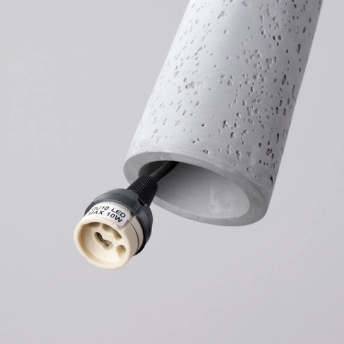 Betonové závěsné svítidlo ELECTRA šedé loftové do obýváku a kuchyně nad ostrůvek 125 cm