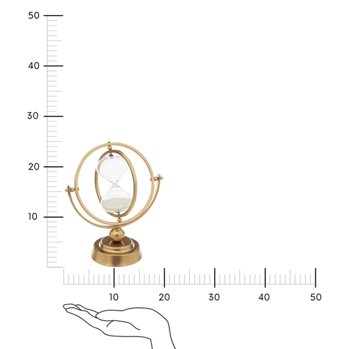 Dekorace přesýpacích hodin Bota zlatá