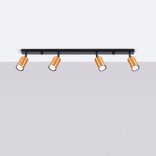 Stropní svítidlo WINX 4L černá měď moderní do obýváku a ložnice SOLLUX LIGHTING