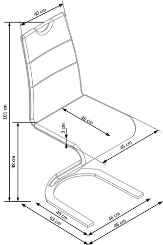 Čalouněná židle Georgia hnědá ekokůže do jídelny moderní Intesi