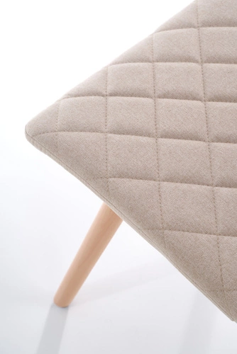 Čalouněná židle Kolorado béžová do jídelny a obývacího pokoje skandinávský styl s dřevěnými nohami