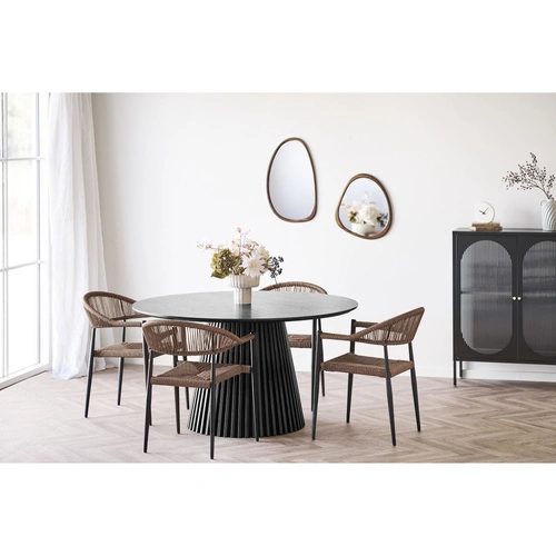 Váza Aurora cementová kulatá béžová dekorativní do obývacího pokoje