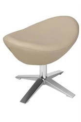 Otočný podnožník křesla Egg Soft béžová ekokůže moderní obývák D2.DESIGN