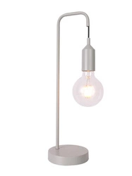 Stolní lampa Laren šedá kovová industriální do ložnice nebo na stůl Ledea 46 cm