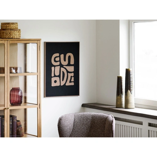 Dekorační obraz Tine boho béžovo‑černý 50x70 cm do obývacího pokoje