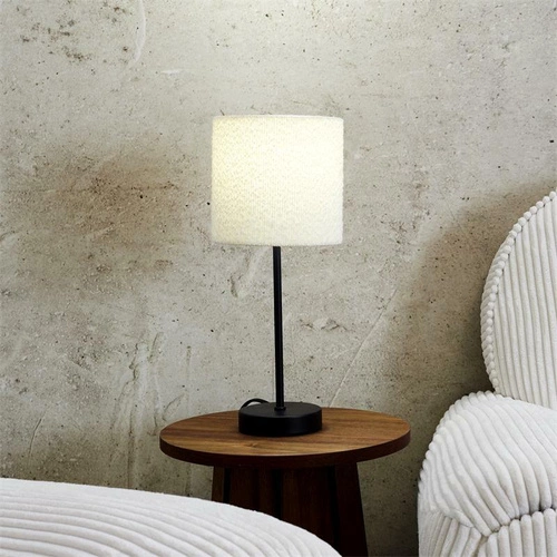 Kovová lampa se stínidlem boucle white