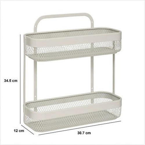 Mayaj 2-patrový kovový regál béžový