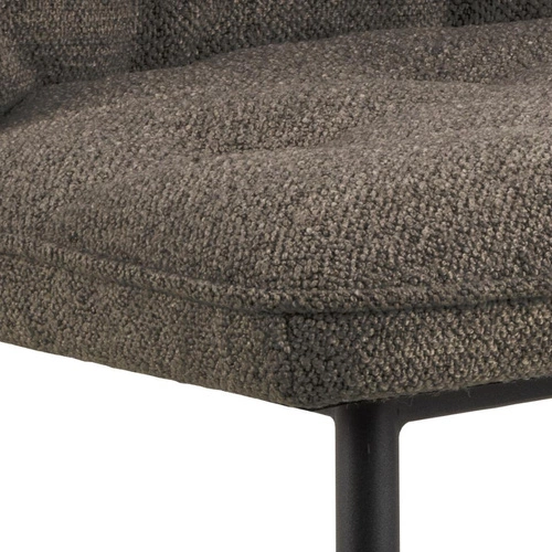 Čalouněná židle Brooke Actona hnědá s prošívaným opěradlem do jídelny a obývacího pokoje loft