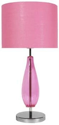 Stolní lampa Marrone růžová moderní s textilním stínidlem do ložnice a obýváku 60 cm