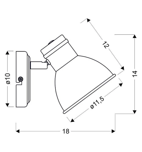 Nástěnné svítidlo Zumba bílo-černé moderní kovové do ložnice a obýváku CANDELLUX
