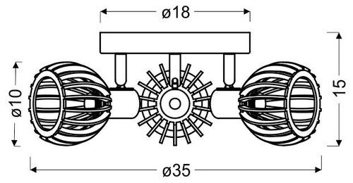 Stropní svítidlo Atarri bílé moderní s dřevem do obýváku a ložnice 35 cm nastavitelné