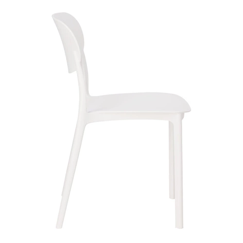Bílá jídelní a zahradní židle z polypropylenu, snadno čistitelná, stohovatelná 5five
