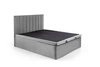 Čalouněná postel Renji 160x200 s úložným prostorem šedý samet do ložnice moderní