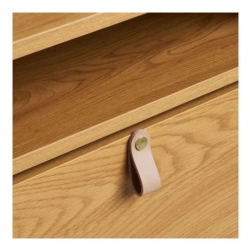 Úzká vysoká botníková skříň Barco dub přírodní do předsíně