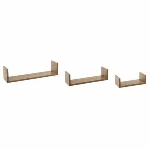 Sada 3 nástěnných polic Edge dub přírodní závěsné police na knihy do obýváku a kanceláře