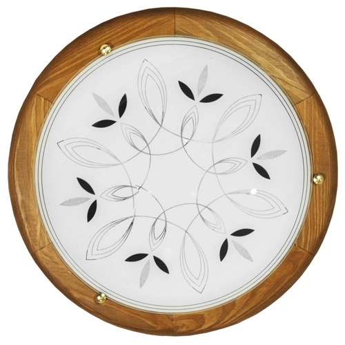 Stropní svítidlo Rustica 30 kulaté dřevěné do jídelny a předsíně klasický dub E27