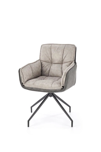 Otočná židle Rolan Intesi čalouněná šedá s područkami do kanceláře a obývacího pokoje