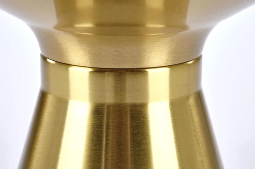 Konferenční stolek Aventure kulatý černý mramor zlatý glamour 50 cm do obýváku Intesi