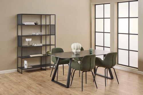 Jídelní stůl Antalya 180x90 moderní černý s keramickou deskou