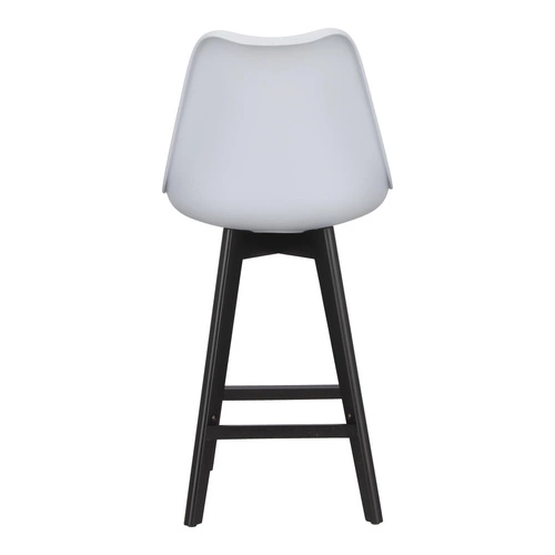 Barová židle Norden wood černá nízká PP šedá