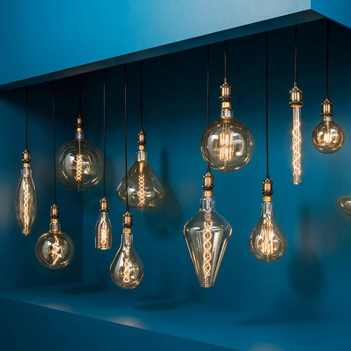 Atmosphera LED žárovka E27 Globe G125 amber dekorativní vintage do obývacího pokoje