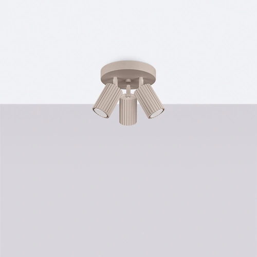 Stropní svítidlo KARBON 3P moderní béžové hliníkové nastavitelné do obývacího pokoje a kuchyně