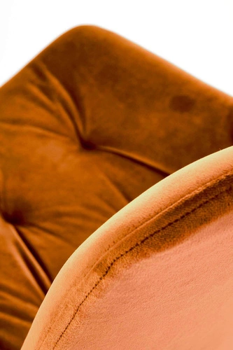 Otočná sametová jídelní židle Veroniq Intesi skořicová