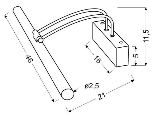 Nástěnné LED svítidlo Renoir 8W moderní zlaté glamour do obýváku a ložnice 46 cm