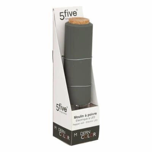 Mill elektrický mlýnek na sůl a pepř moderní antracitový s osvětlením 5five